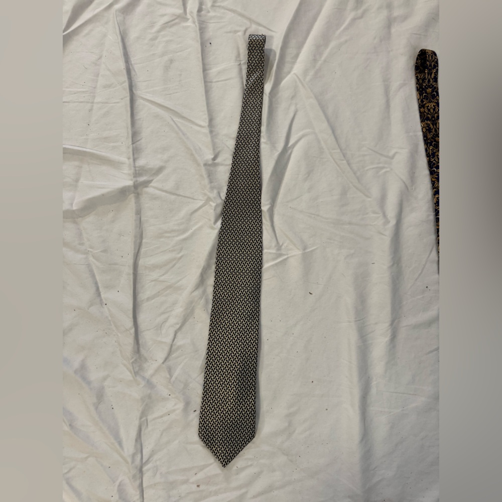 Petro Zillia Black and White Patterned Tie